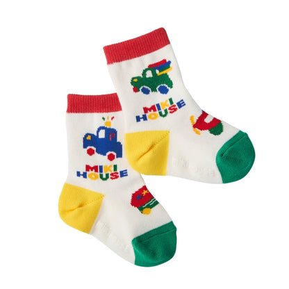 Classic MIKI HOUSE Bear Vehicle Socks
