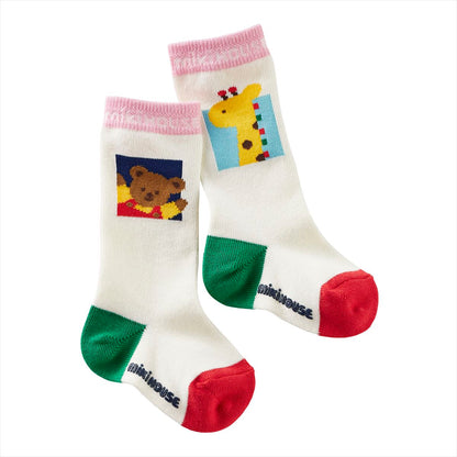 MIKI HOUSE Bear Classic High Socks