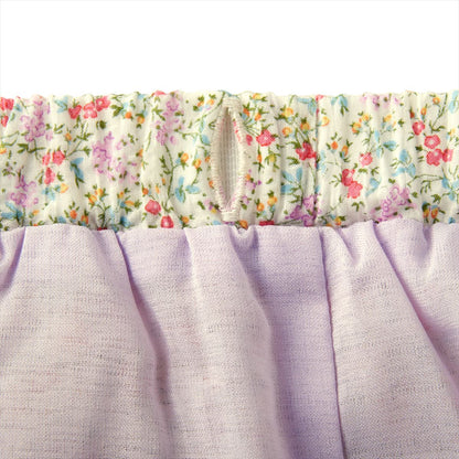 Teddy Bear Emblem Ribbon Culotte Skirt