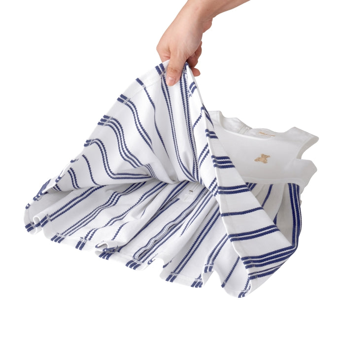 Teddy Bear Emblem Coastal Stripe Dress