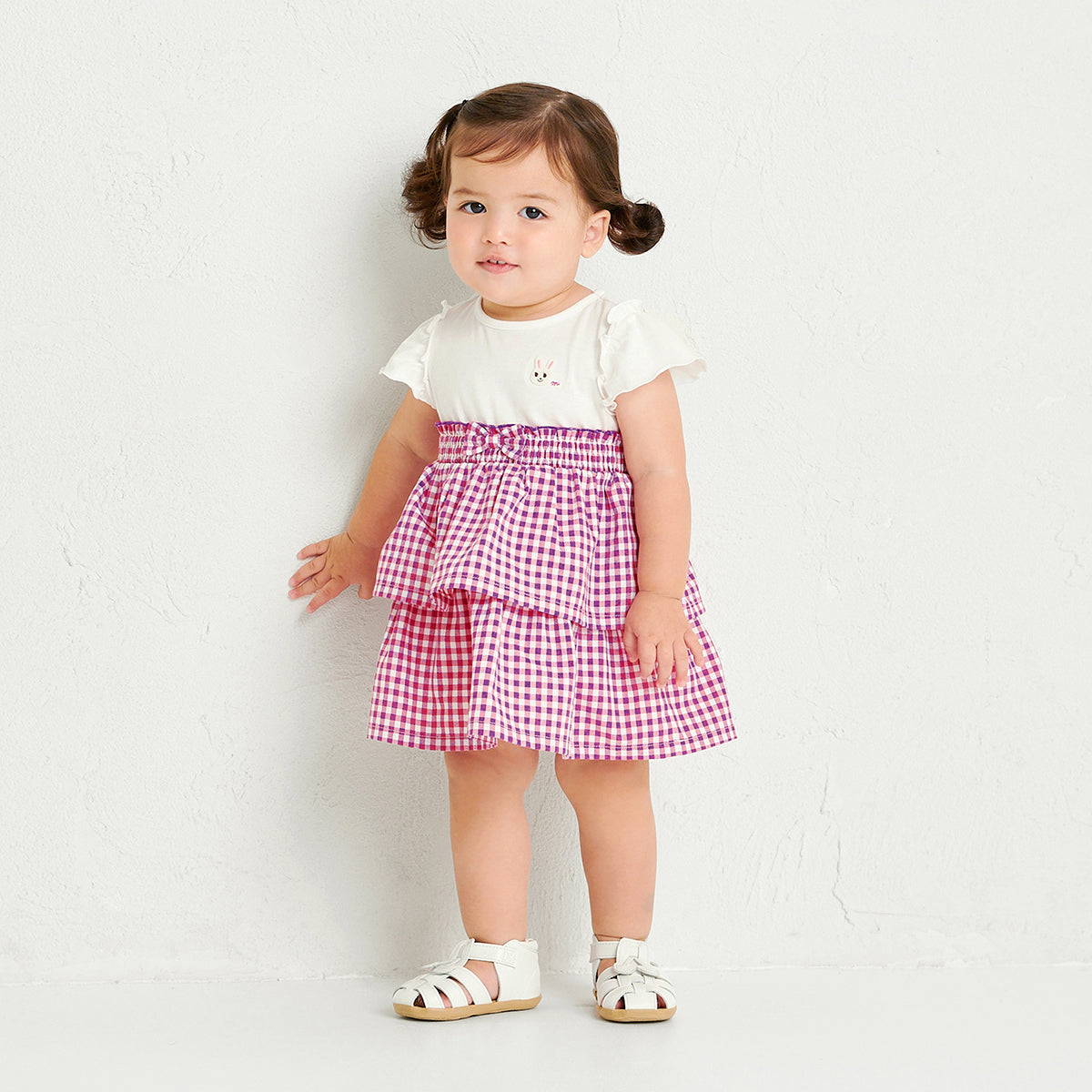 Usako’s Gingham Tiered Dress