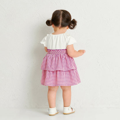 Usako’s Gingham Tiered Dress