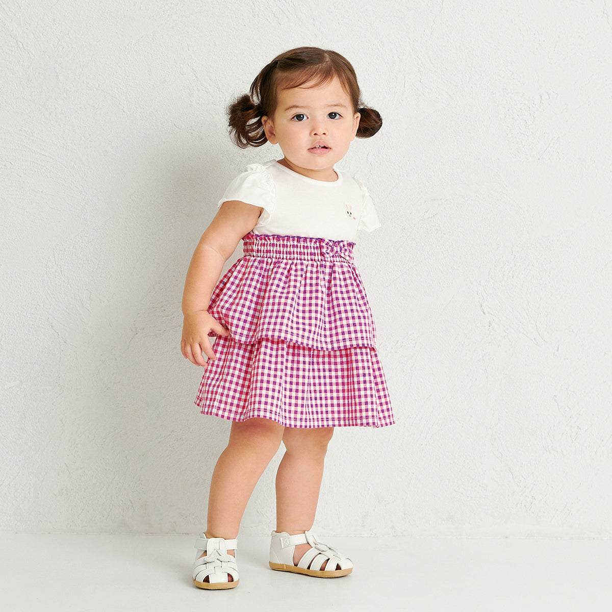 Usako’s Gingham Tiered Dress