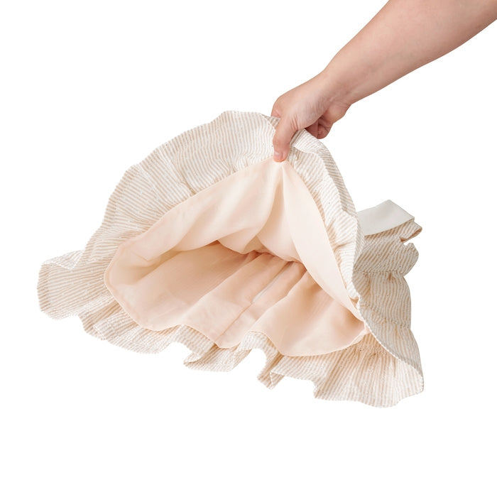 Teddy Bear Emblem Seersucker Lace Dress