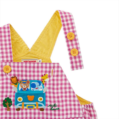Pucchi’s Gingham Bus Overalls