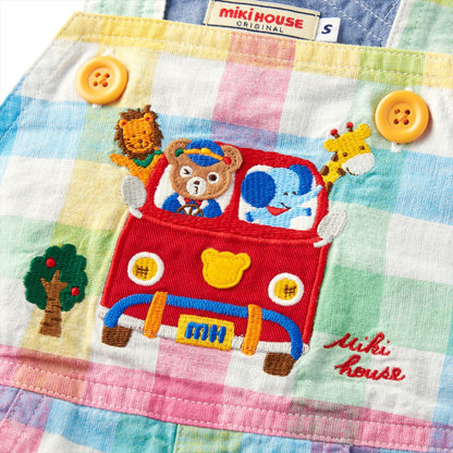 Pucchi’s Gingham Bus Overalls
