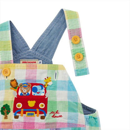 Pucchi’s Gingham Bus Overalls