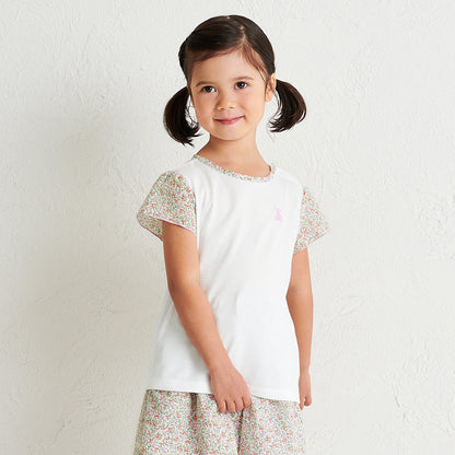 Teddy Bear Emblem Floral Tunic Tee