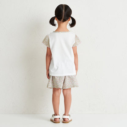 Teddy Bear Emblem Floral Tunic Tee