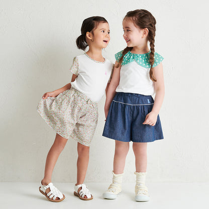 Teddy Bear Emblem Floral Tunic Tee