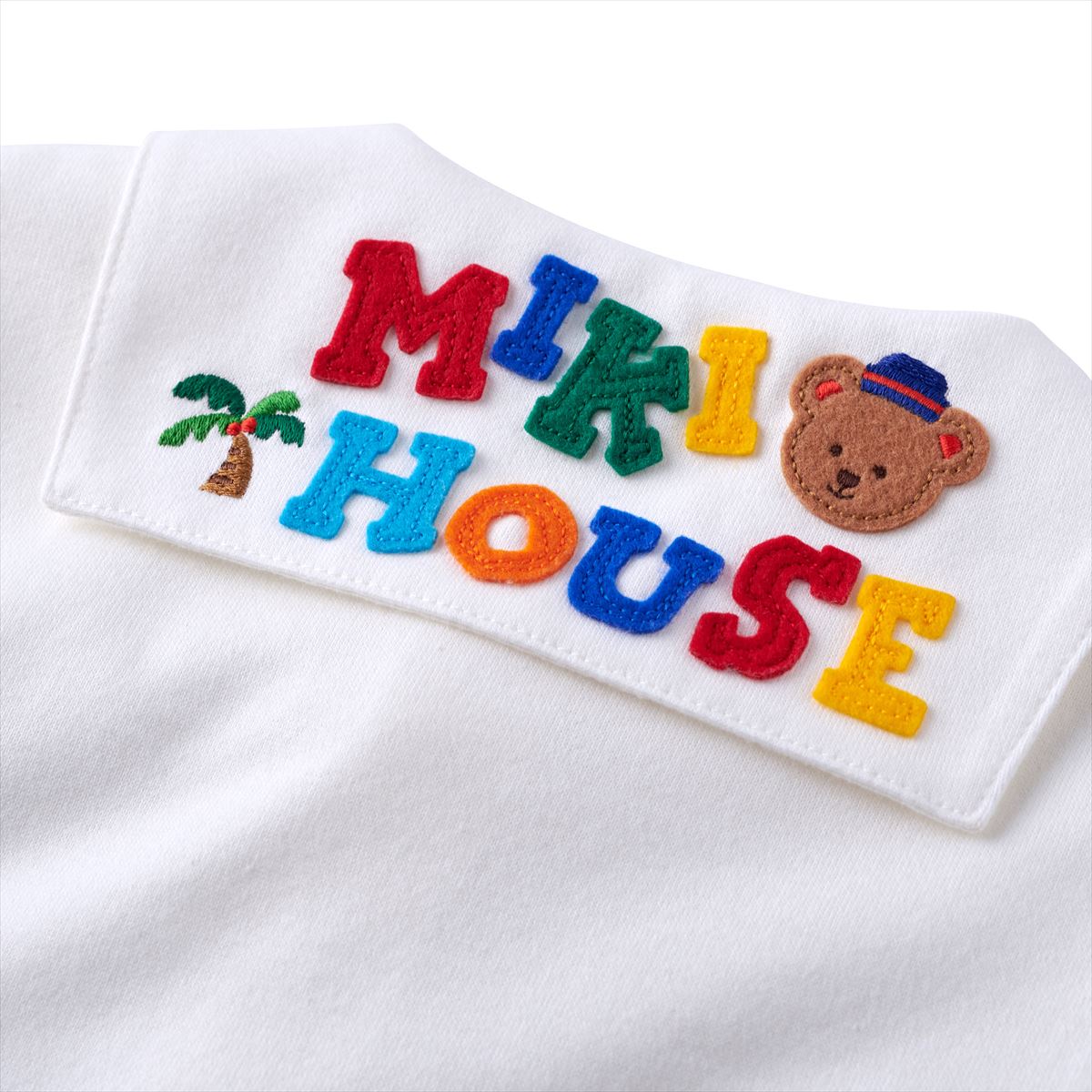 Classic MIKI HOUSE Bear Logo Sailor Collar Blouse