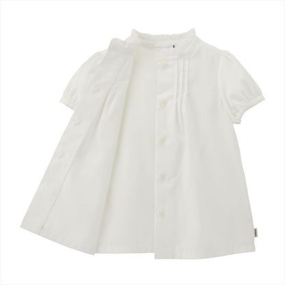 Pintuck Short-Sleeve Blouse