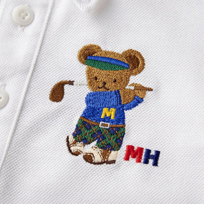 MIKI HOUSE Golf Bear Polo Shirt for Kids