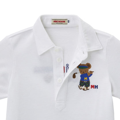 MIKI HOUSE Golf Bear Polo Shirt for Kids