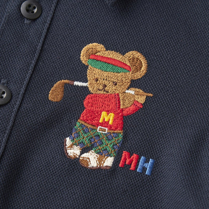MIKI HOUSE Golf Bear Polo Shirt for Kids