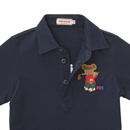 MIKI HOUSE Golf Bear Polo Shirt for Kids