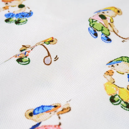 MIKI HOUSE Golf Bear All-Over Polo Shirt for Kids
