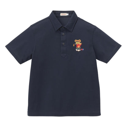 MIKI HOUSE Golf Bear Polo Shirt for Adults