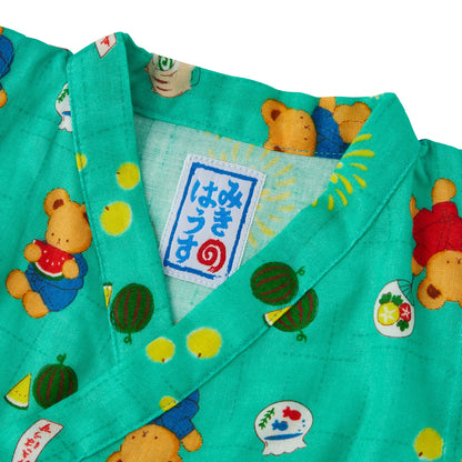 MIKI HOUSE Bear One-Piece Kimono Jinbei
