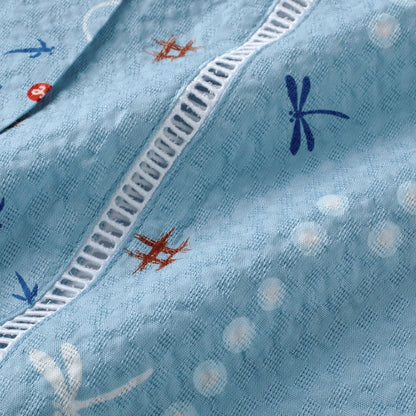Two-piece Kimono Jinbei - Playing at the Waterside