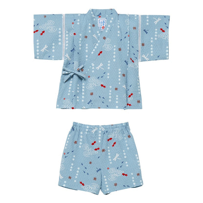 Two-piece Kimono Jinbei - Playing at the Waterside
