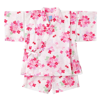 Two-Piece Floral Ripple Kimono Jinbei
