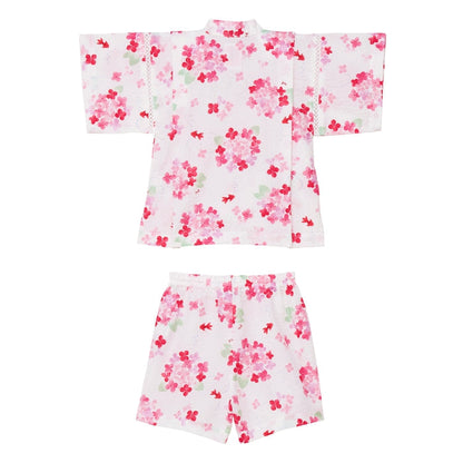 Two-Piece Floral Ripple Kimono Jinbei
