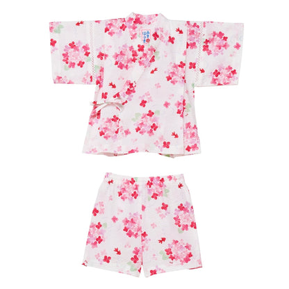 Two-Piece Floral Ripple Kimono Jinbei