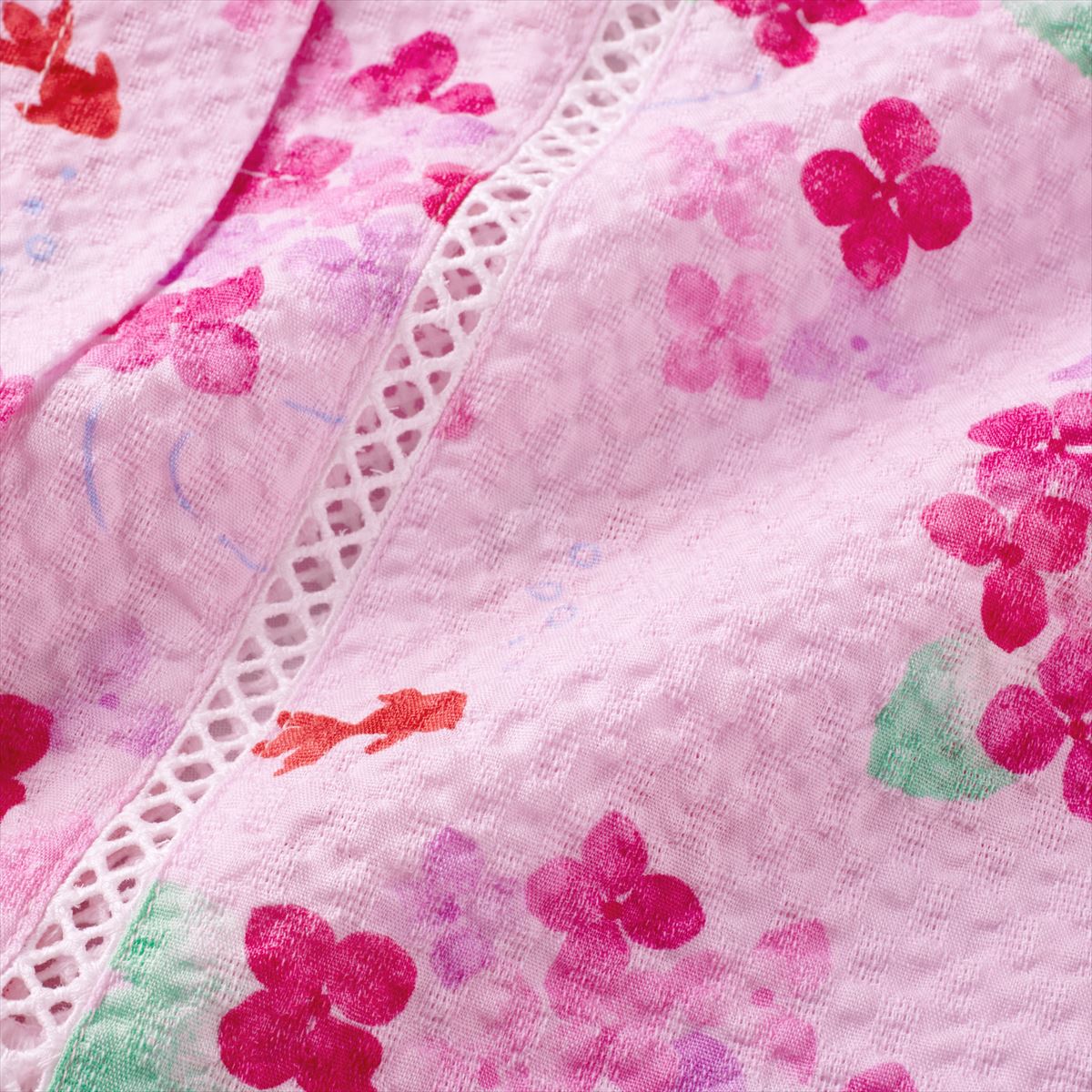 Two-Piece Floral Ripple Kimono Jinbei