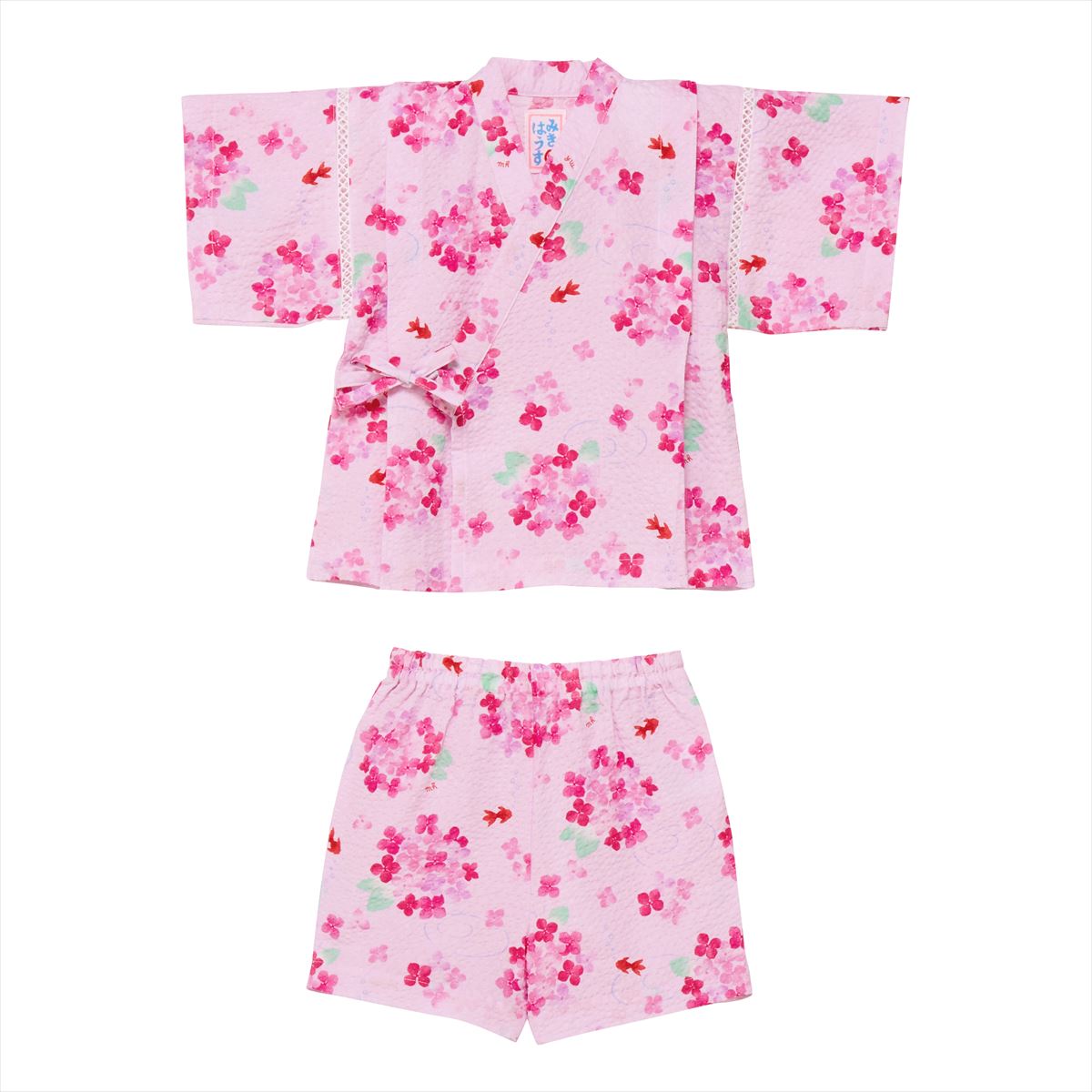 Two-Piece Floral Ripple Kimono Jinbei