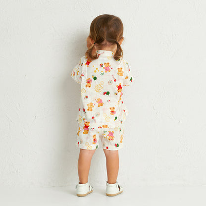 MIKI HOUSE Bear Two-Piece Kimono Jinbei