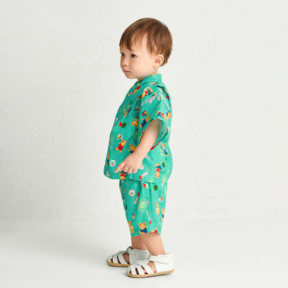MIKI HOUSE Bear Two-Piece Kimono Jinbei