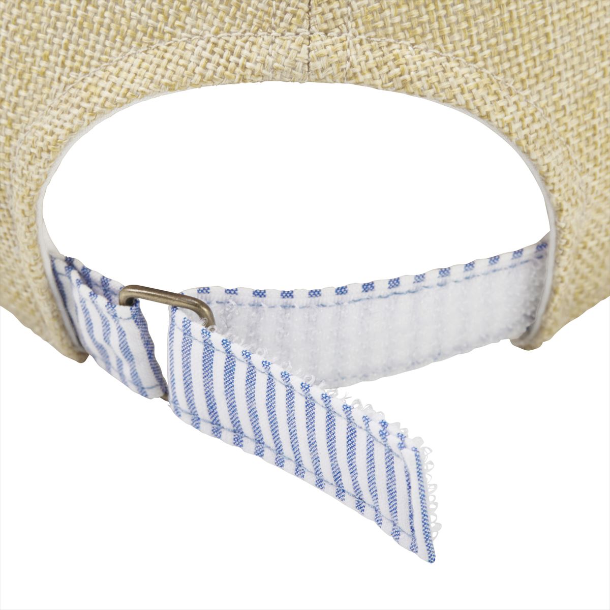 Candy Striped Faux Straw Cap (UV Protection)
