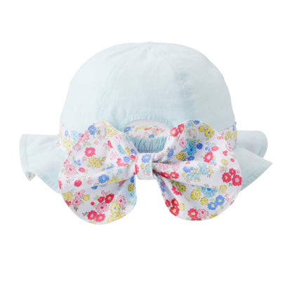 Floral Bow Sun Hat (UV Protection)