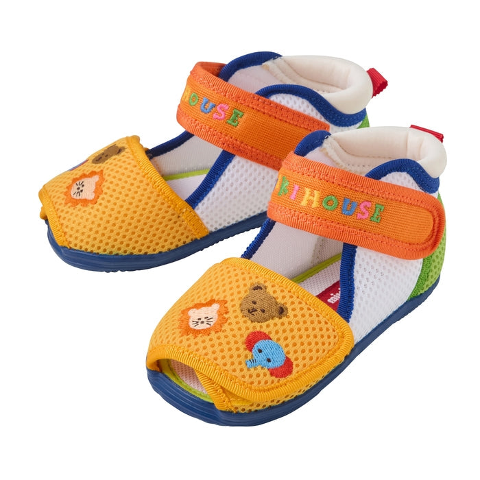 Classic MIKI HOUSE Bear Double Raschel Baby Sandals