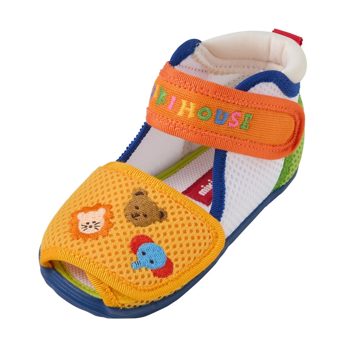 Classic MIKI HOUSE Bear Double Raschel Baby Sandals
