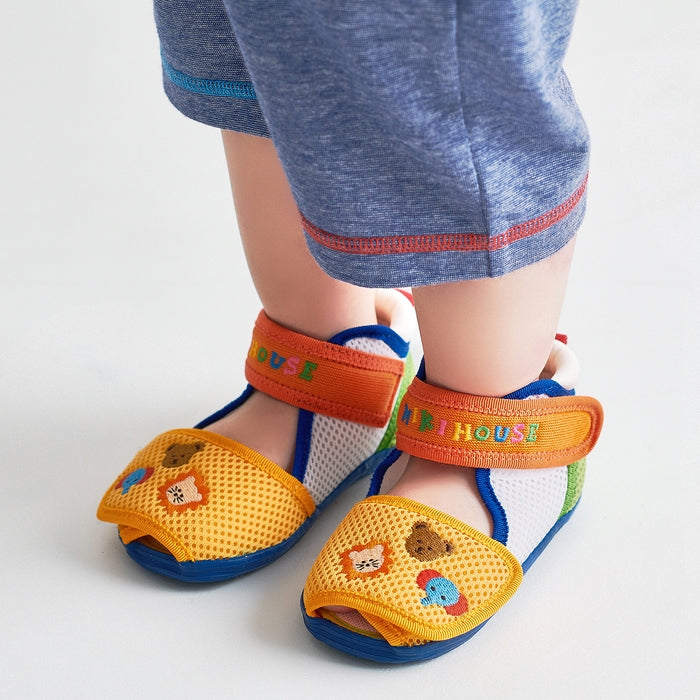 Classic MIKI HOUSE Bear Double Raschel Baby Sandals