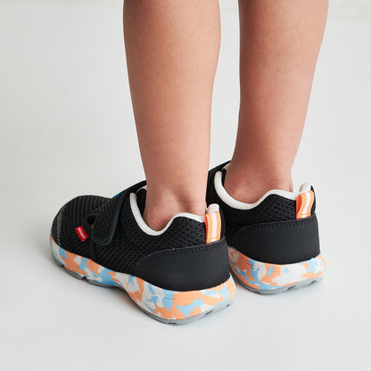Double Raschel Mesh Sneakers for Kids - Neon Marble