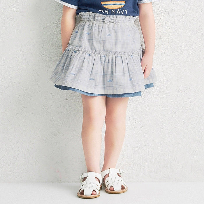 Reversible Checkered Skirt