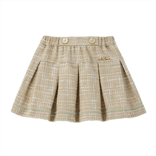 Tweed Pleated Skirt