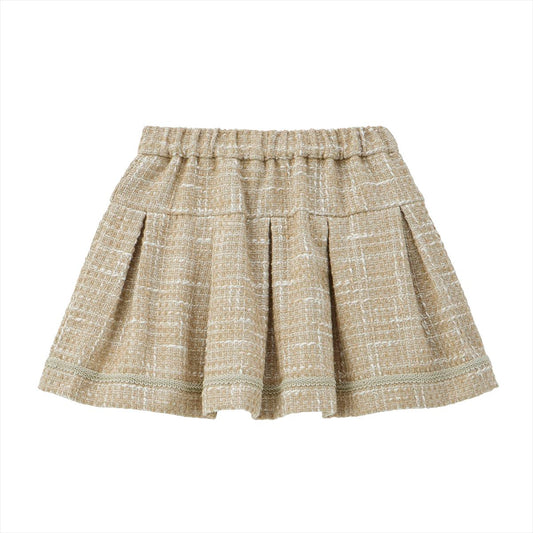 Tweed Pleated Skirt