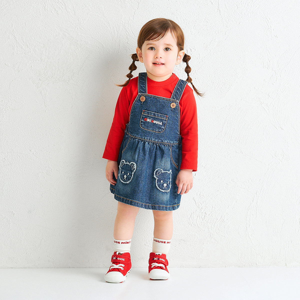 MIKI HOUSE Bear Jumper Dress