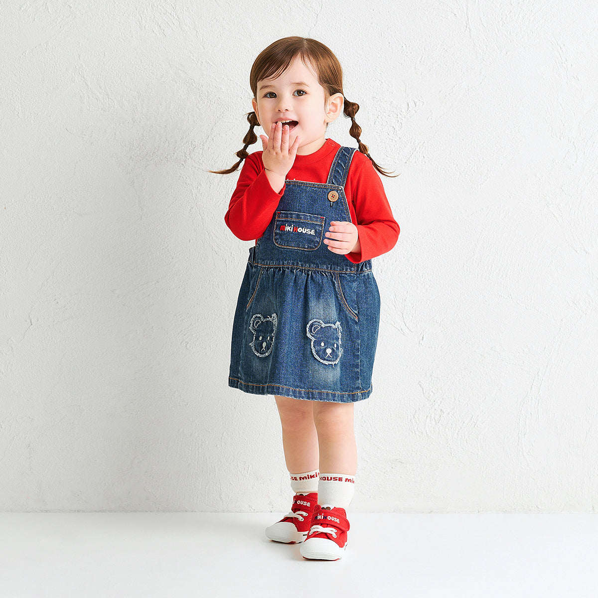 MIKI HOUSE Bear Jumper Dress