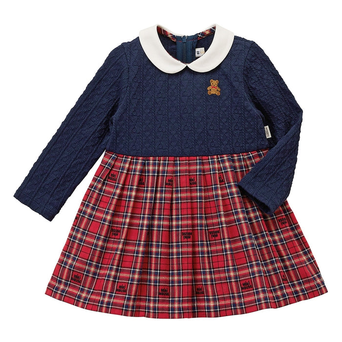 MIKI HOUSE Bear Cable Knit Dress