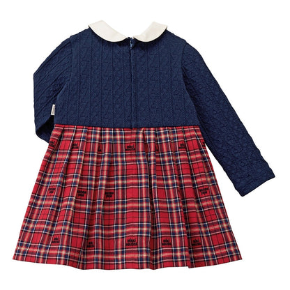 MIKI HOUSE Bear Cable Knit Dress