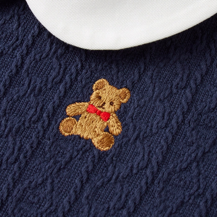 MIKI HOUSE Bear Cable Knit Dress