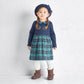 Teddy Bear Emblem Tartan Dress