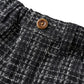 Teddy Bear Emblem Tweed Wide-Leg Pants