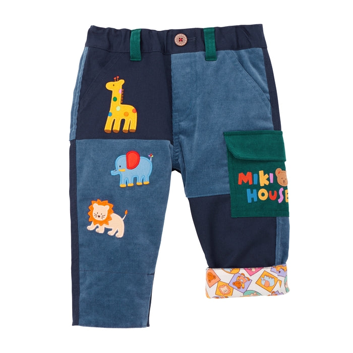 Classic MIKI HOUSE Bear Patchwork Pants