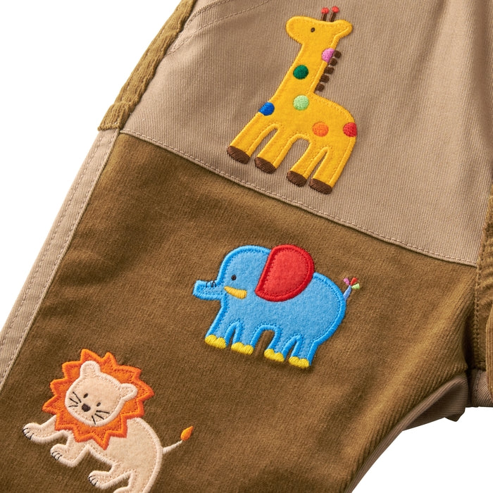 Classic MIKI HOUSE Bear Patchwork Pants